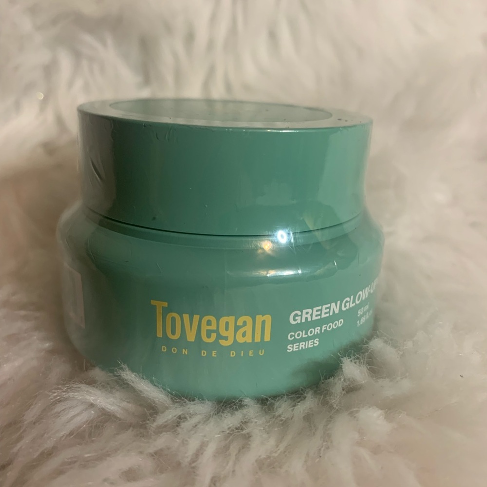 TOVEGAN ladies SEALED green glow up cream, 1.69 ounces NIB - Picture 3 of 9